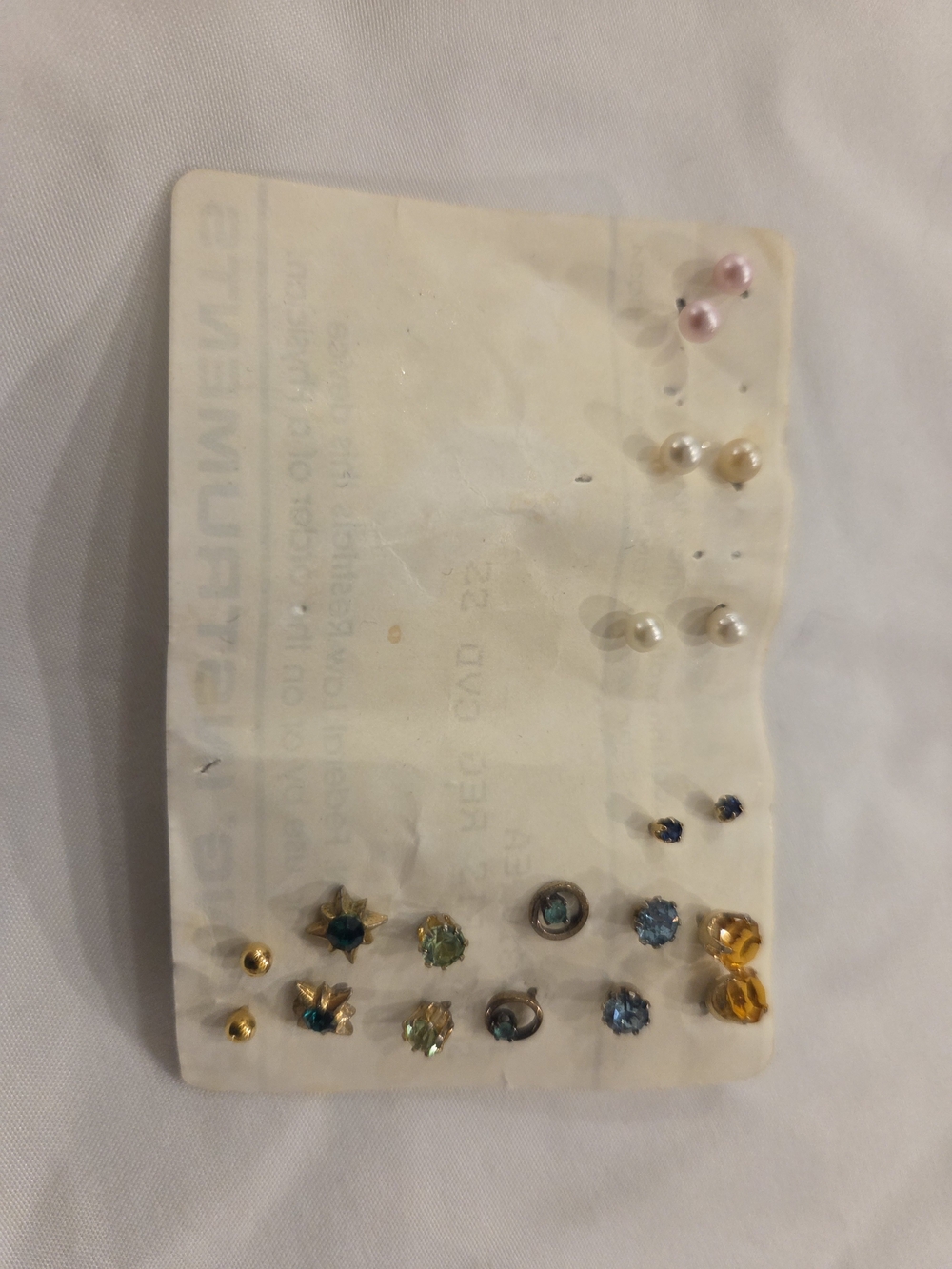 Assorted Pastel and Gemstone Stud Earring Set - Unbranded